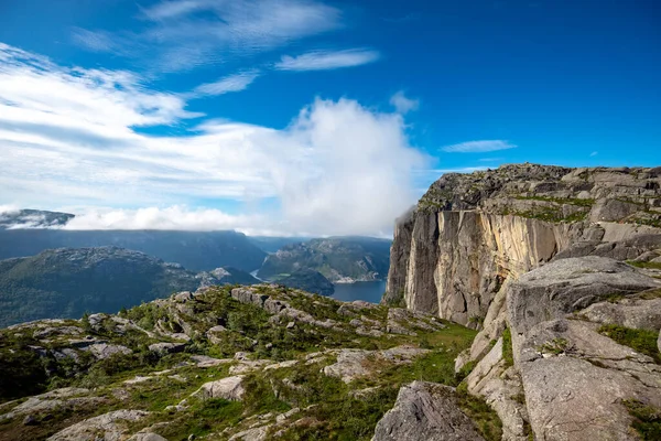 Preikestolen Prekestolen Also Known English Translations Preacher Pulpit Pulpit Rock Royalty Free Stock Images