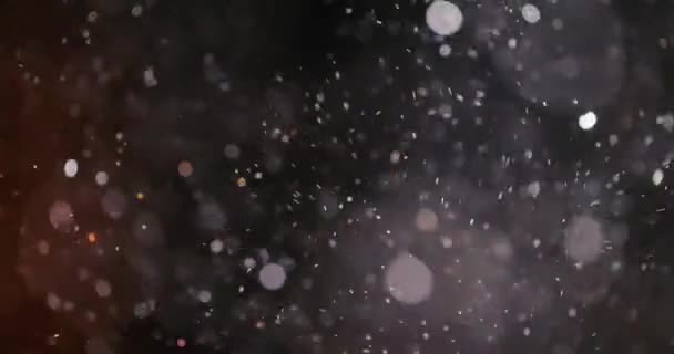 Floating Abstract Particle Bokeh Dark Background — Stock Video