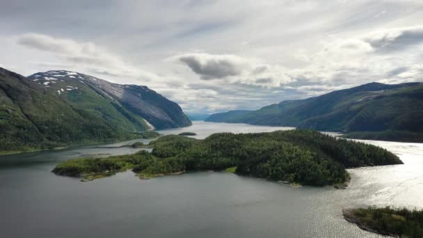 Material Aéreo Hermosa Naturaleza Norway — Vídeo de stock