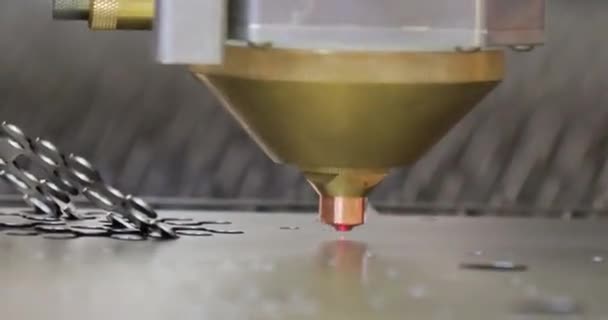 Cnc Lazer Kesimi Metal Modern Endüstriyel Teknoloji Küçük Bir Alan — Stok video