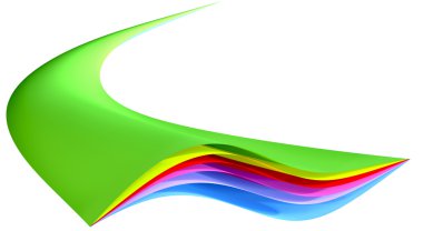 renkli katmanlı soyut geometrik şekil