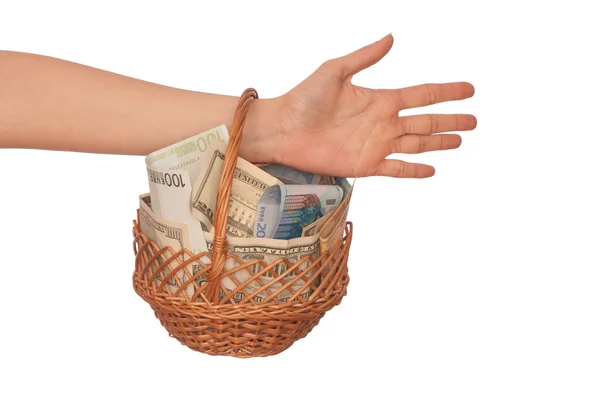 Bicurrency basket — Stock Photo, Image