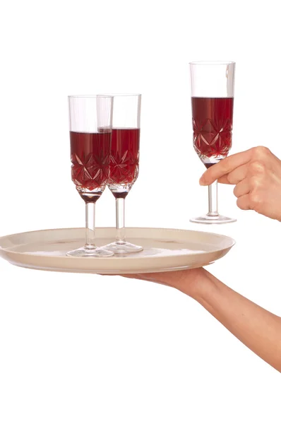 Three glasses champagne — Stock Photo, Image