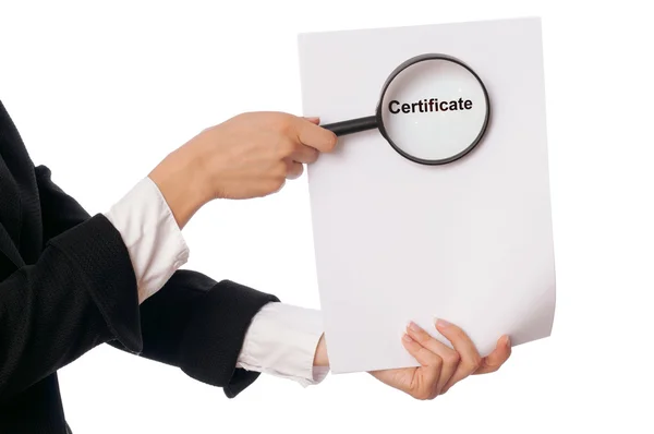 Certificato — Foto Stock