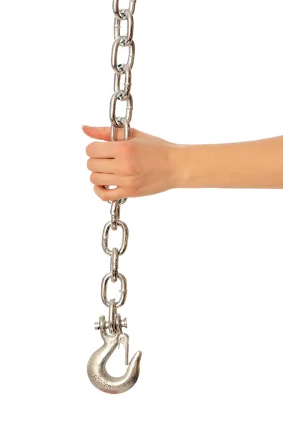 Chain with a hook — Stock Photo, Image