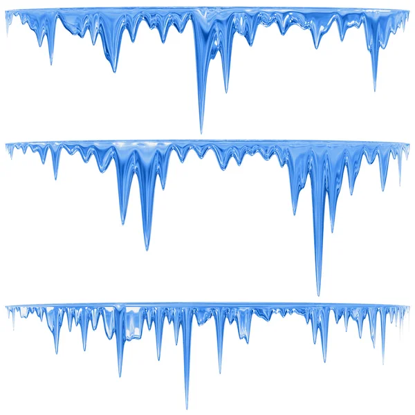 Blaue Eiszapfen — Stockfoto