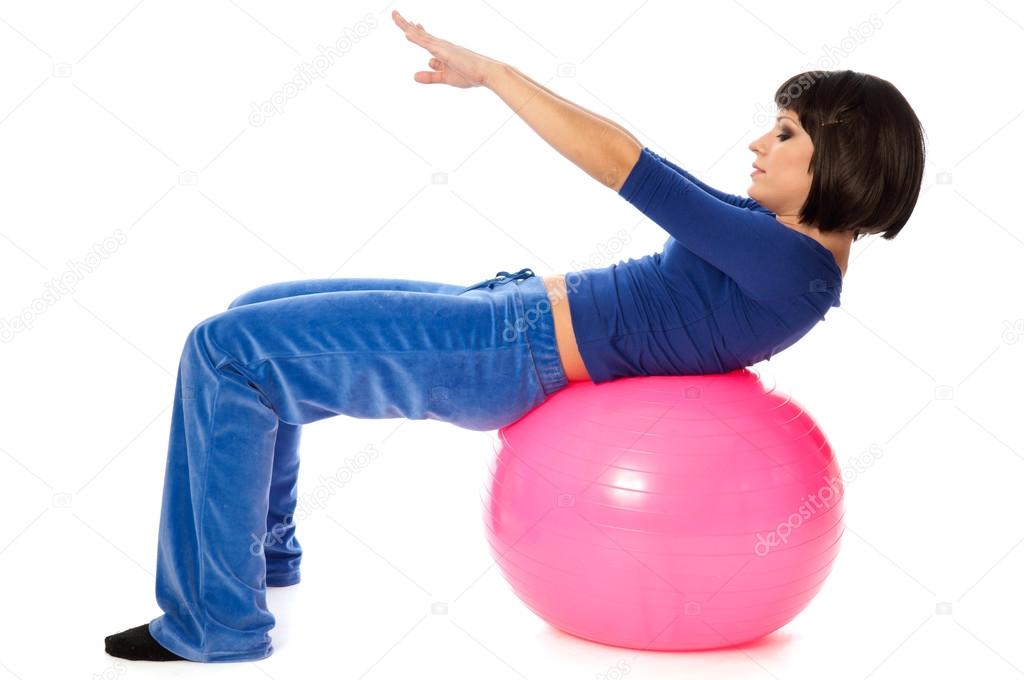 Exercises on a gymnastic ball