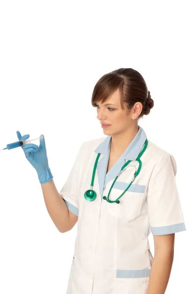 Doctor with syringe — Stock Photo, Image