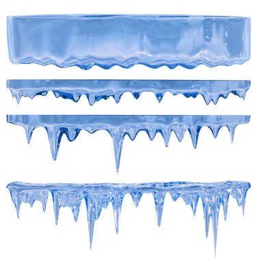 Blue icicles clipart