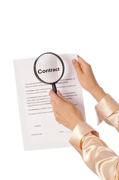 Dragen av kontrakt — Stockfoto