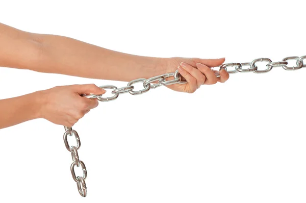 A long heavy metal chain — Stock Photo, Image