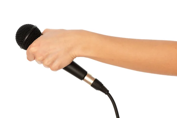 Микрофон для интервью — стоковое фото