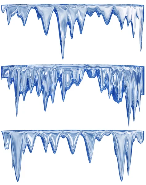 Τήξη icicles μπλε — Φωτογραφία Αρχείου