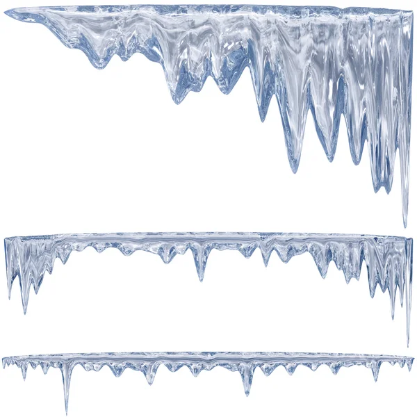 Blaue Eiszapfen — Stockfoto