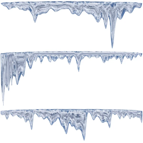 Голубые сосульки — стоковое фото