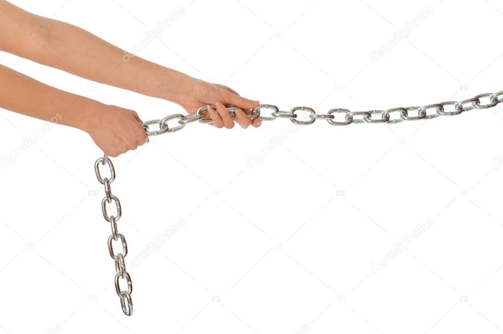 A long heavy metal chain
