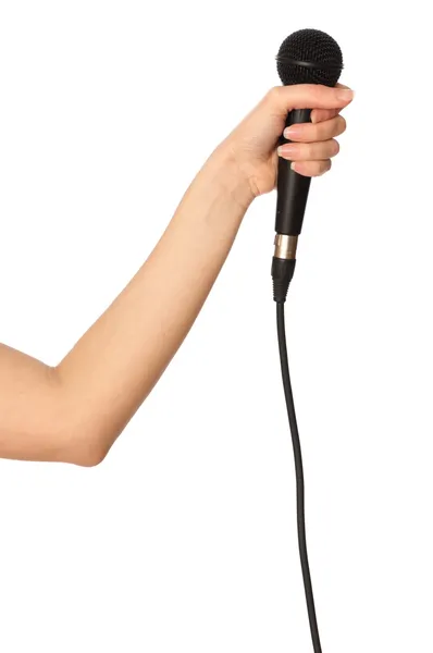 Black microphone — Stock Photo, Image