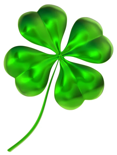 Four-leaf clover as symbol of good luck — Stock Photo, Image
