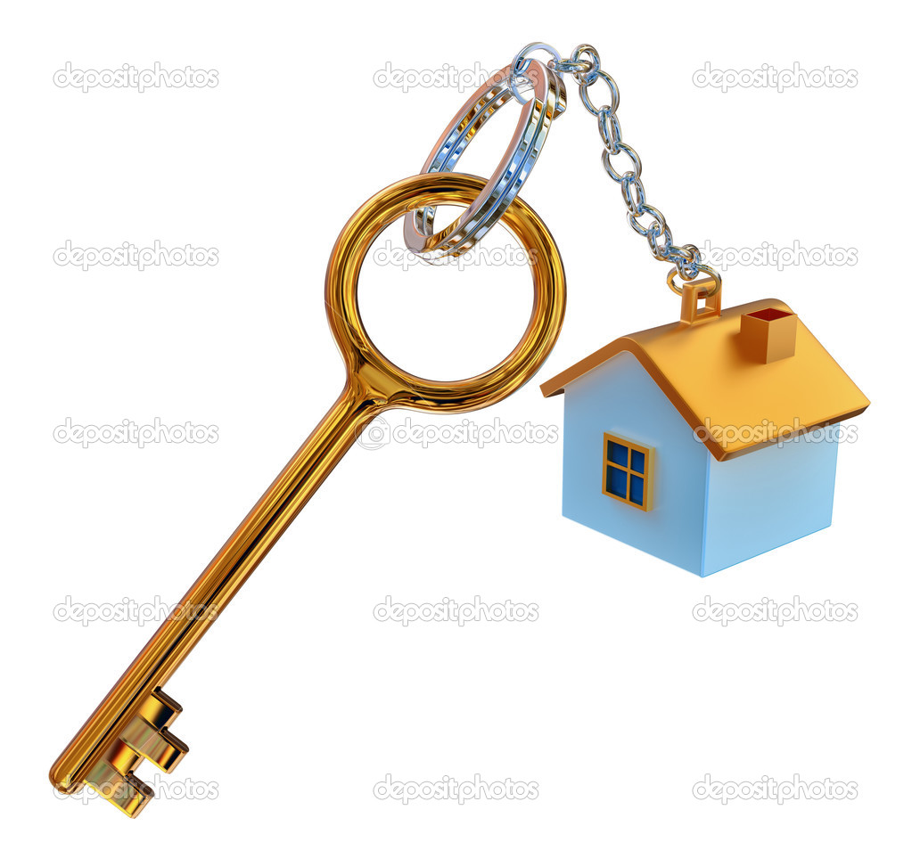 Golden keys from the house with charm
