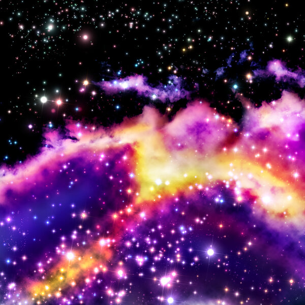 Синее и пурпурное северное сияние
