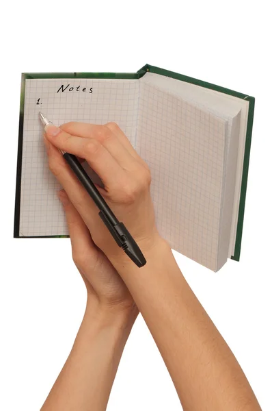 Notes in the notebook — Stock Photo, Image