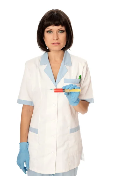 Doctor with syringe — Stock Photo, Image