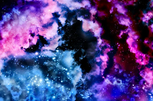 Blue space nebula — Stock Photo, Image