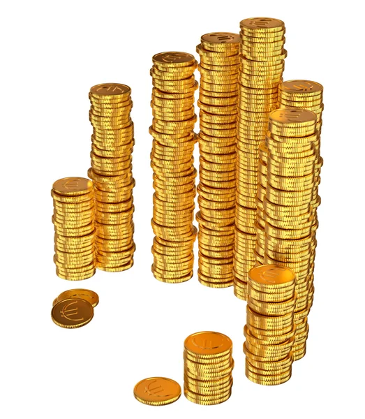 Monete moneta in euro — Foto Stock