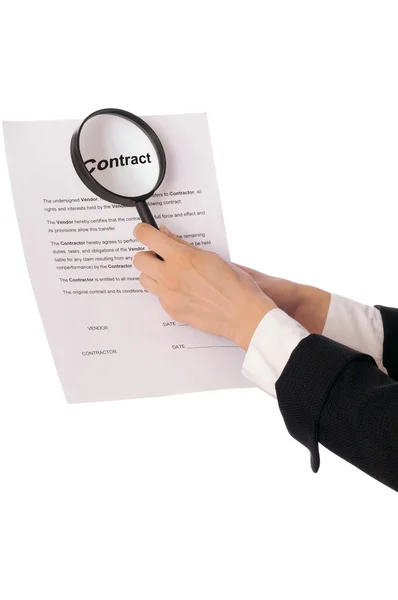 Features of contract — Stock Photo, Image