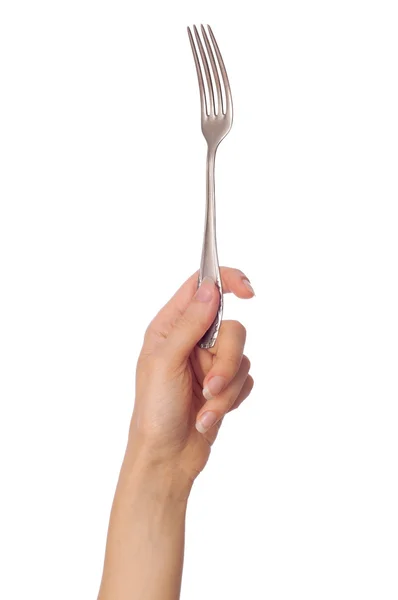 Kvinna med en gaffel — Stockfoto