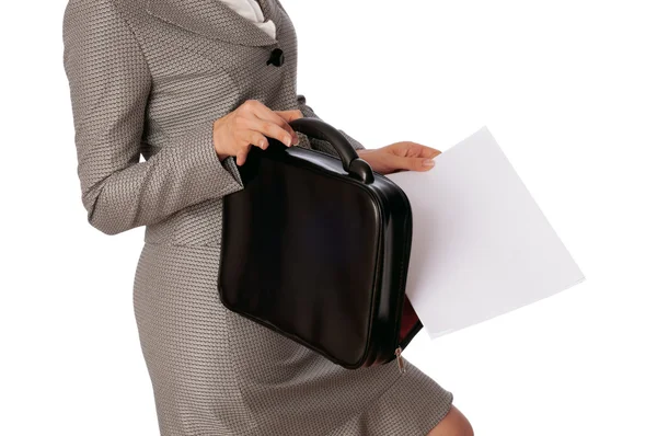 Suitcase with documents — Stock Photo, Image