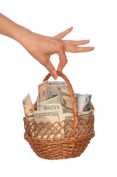 Bicurrency basket — Stock Photo, Image