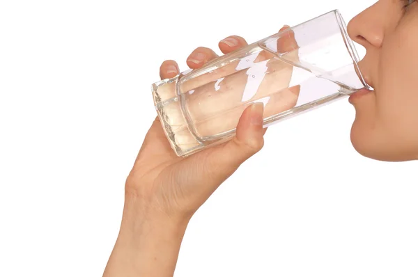 Drinken van mineraalwater — Stockfoto