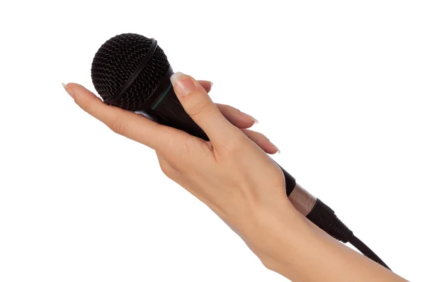 Black microphone — Stock Photo, Image