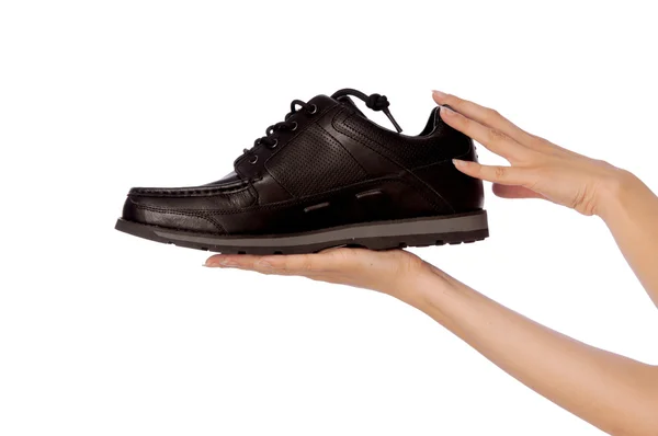 Černá obuv — Stock fotografie