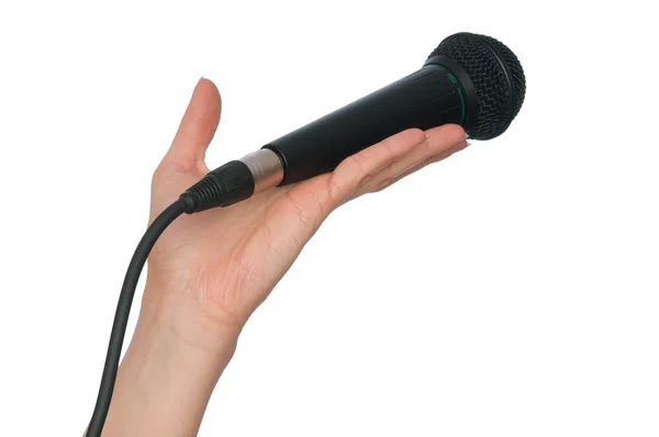 Black microphone — Stock Photo, Image