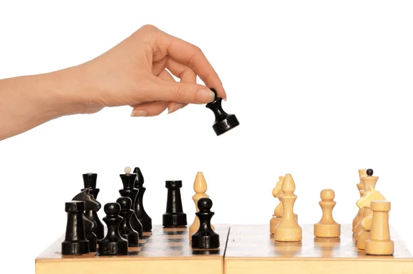 Schach spielen Stockbild