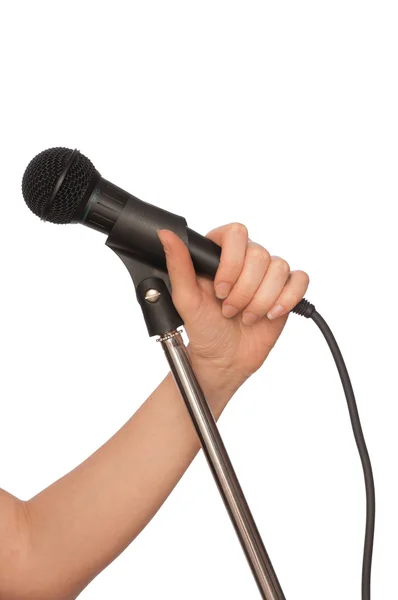 Black microphone — Stock Photo, Image