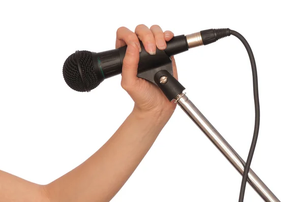 Black microphone — Stock Photo, Image