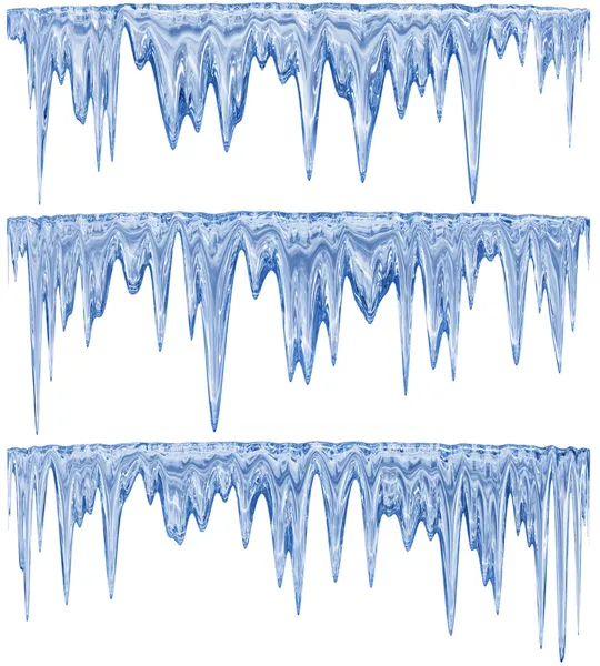 Blaue Eiszapfen — Stockfoto