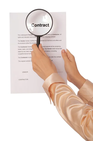 Features of contract — Stock Photo, Image