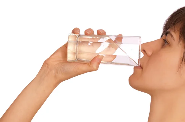 Drinking mineral water — Stock Photo, Image
