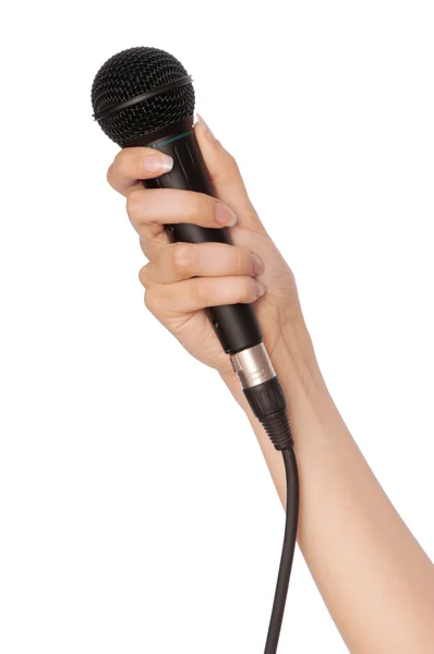 Black microphone — Stock Photo, Image