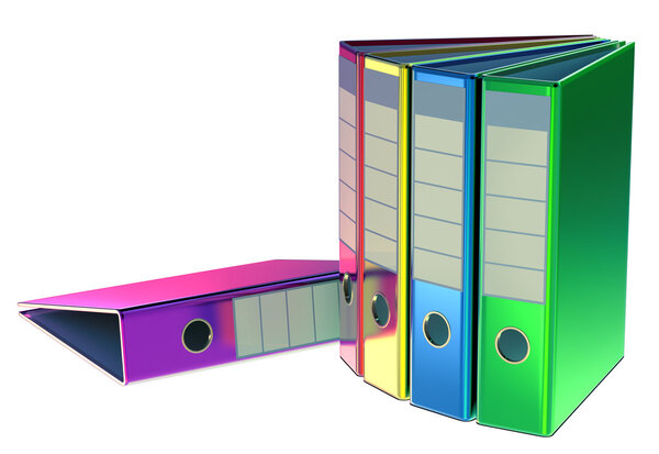 Colored folders stores important documents