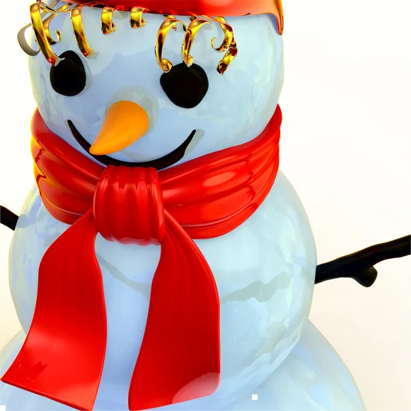 Boneco de neve sorridente — Fotografia de Stock