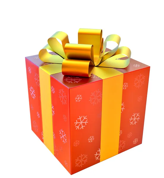 Sarı fiyonklu hediye paketi — Stok fotoğraf