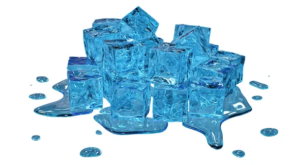 Stylized melting ice cubes — Stock Photo, Image