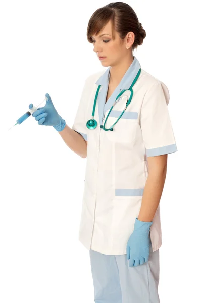 Doctor with syringe — Stock Photo, Image