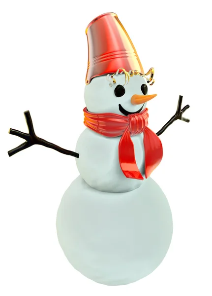 Smilling snowman — Stock Photo, Image