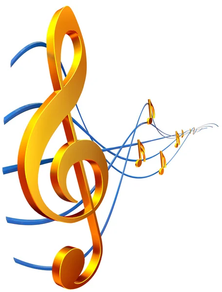 Treble clef — Stock Photo, Image